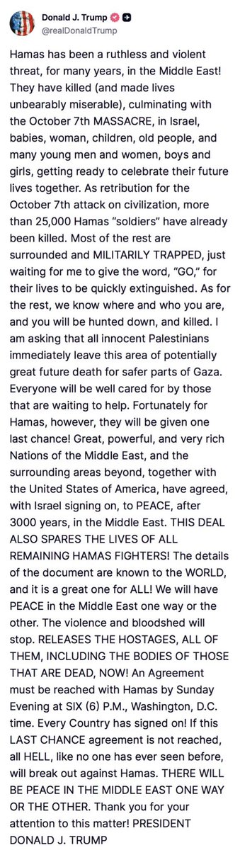 Illustrative photo for: Trump peace deal Hamas: Warning of "All Hell Will Break