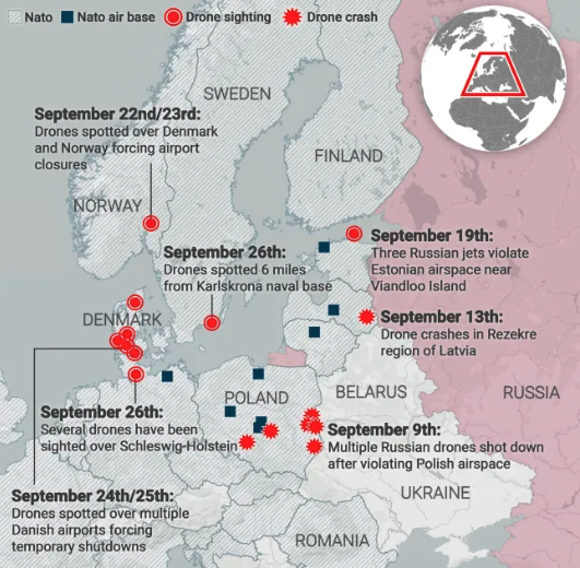 Illustrative photo for: German Chancellor Merz Blames Russia for Surge in Drone