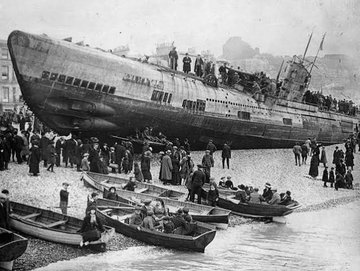 Illustrative photo for: German WWI submarine wreck: SM U-118 runs aground in 1919