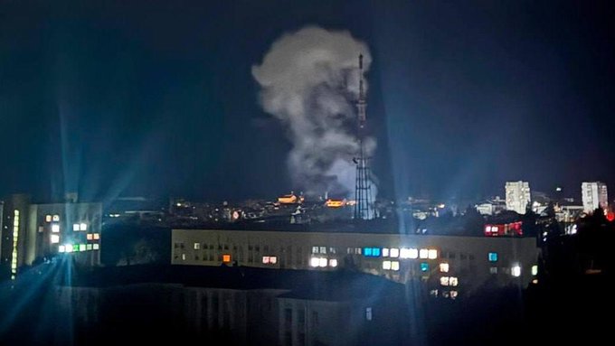 Illustrative photo for: Russia attacks Chernihiv TV Tower, Damaging Structure, City