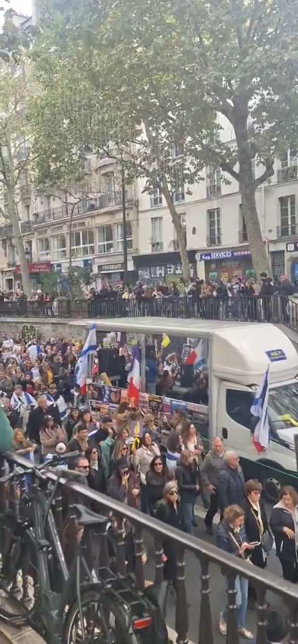 Illustrative photo for: Pro Israel Paris Protest Draws Thousands with Flags Display