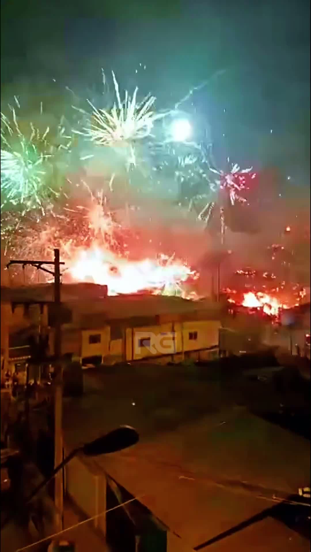 Illustrative photo for: Fireworks factory fire Kina intensifies amid strong winds