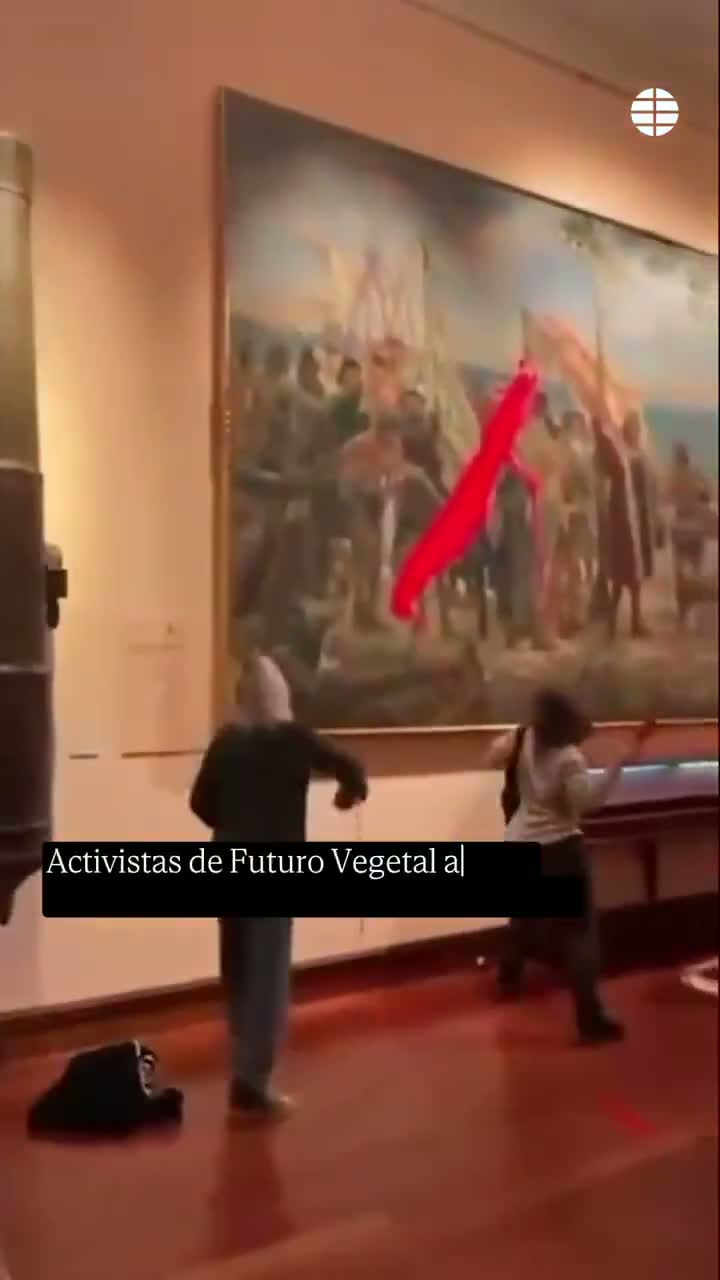 Illustrative photo for: Climate Activists Vandalize Columbus Painting at Madrid
