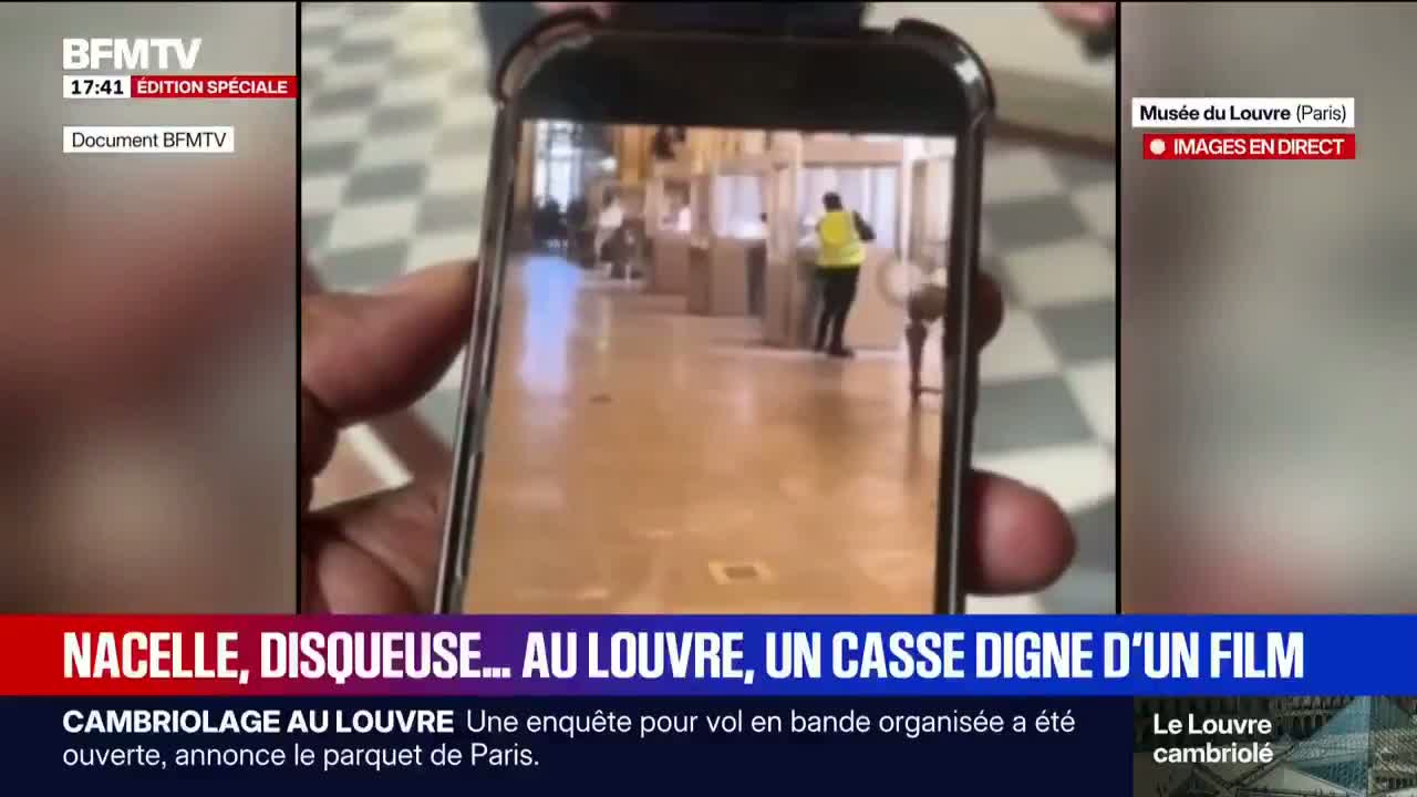 Illustrative photo for: Louvre heist video: Man in construction attire steals art