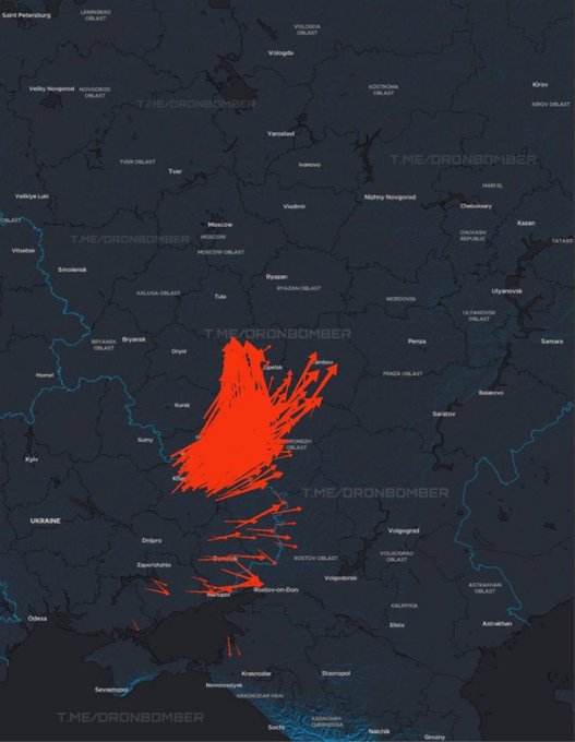Illustrative photo for: Ukraine drone swarm attack targets Russian critical