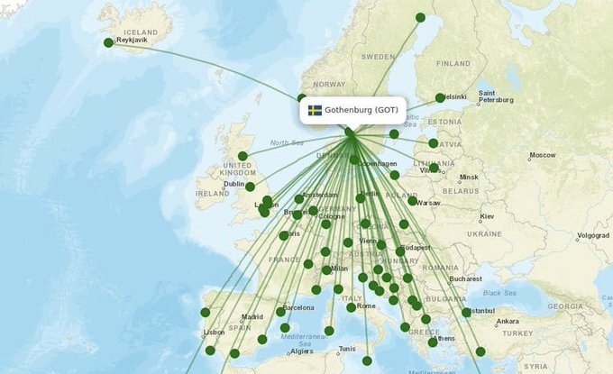 Illustrative photo for: Sweden Gothenburg drone alert causes flight diversions and
