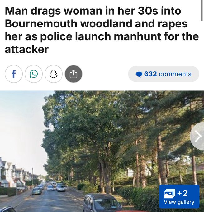 Illustrative photo for: British Police Launch Bournemouth Rapist Manhunt, Urge