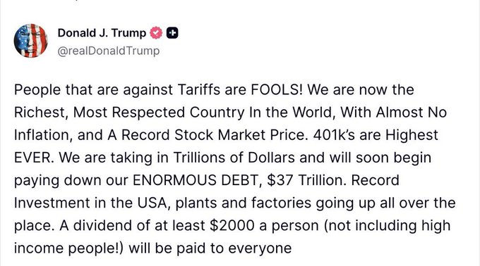Illustrative photo for: Trump Dividend Announcement: $2,000 Direct Payments for