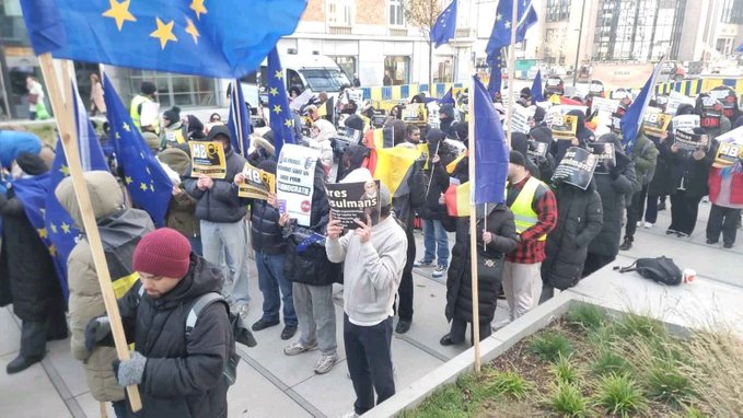 Illustrative photo for: Protesters Gather in Brussels to Urge Muslim Brotherhood