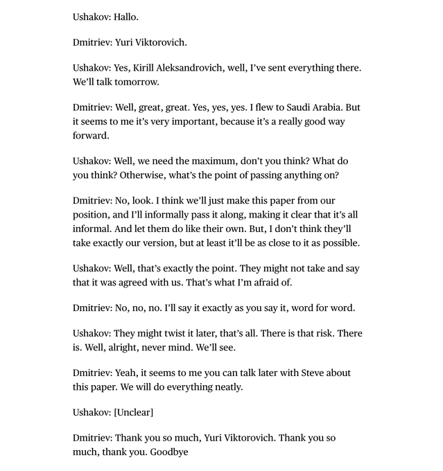 Illustrative photo for: Bloomberg Releases Transcript of October 29 Kremlin Peace