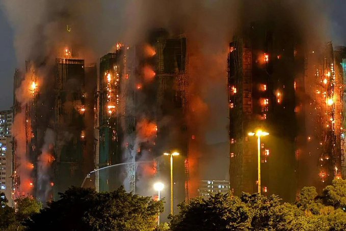 Illustrative photo for: Hong Kong fire death toll rises to 83 as rescue efforts