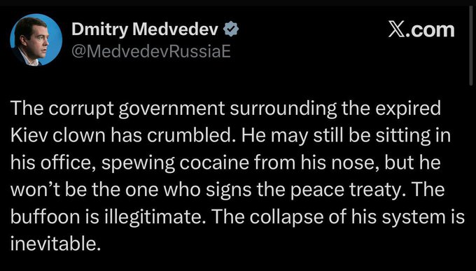 Illustrative photo for: Russia refuses peace deal, Medvedev States Russia Won’t