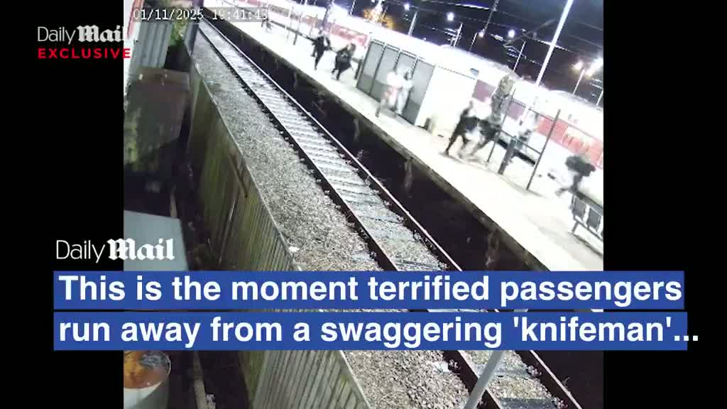 Illustrative photo for: Train Mass Stabbing UK: Video Shows Attacker Chasing