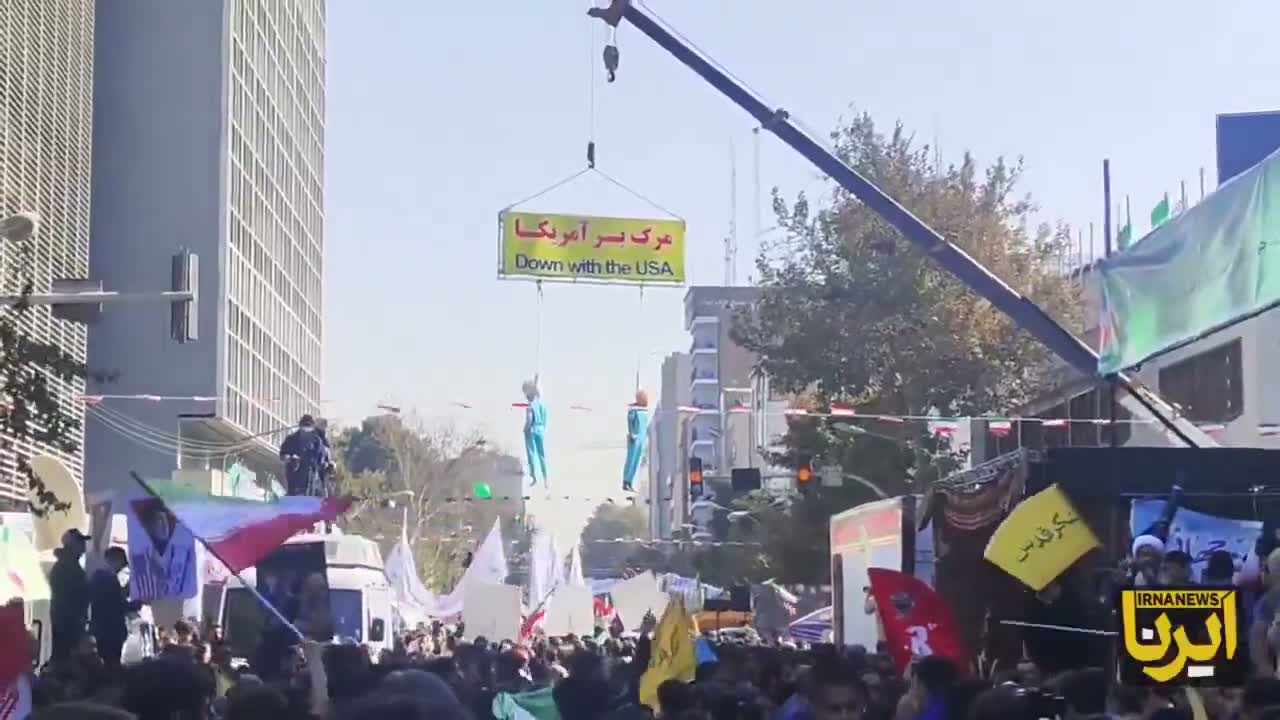 Illustrative photo for: Tehran anti American protest: Demonstrators Burn U.S. Flags