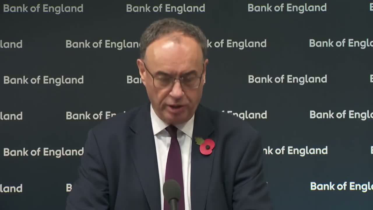 Illustrative photo for: Bank of England's Bailey Comments on Rachel Reeves Budget