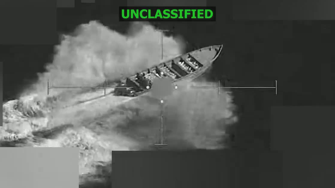 Illustrative photo for: US narco terrorist strike targets boat, kills three suspects