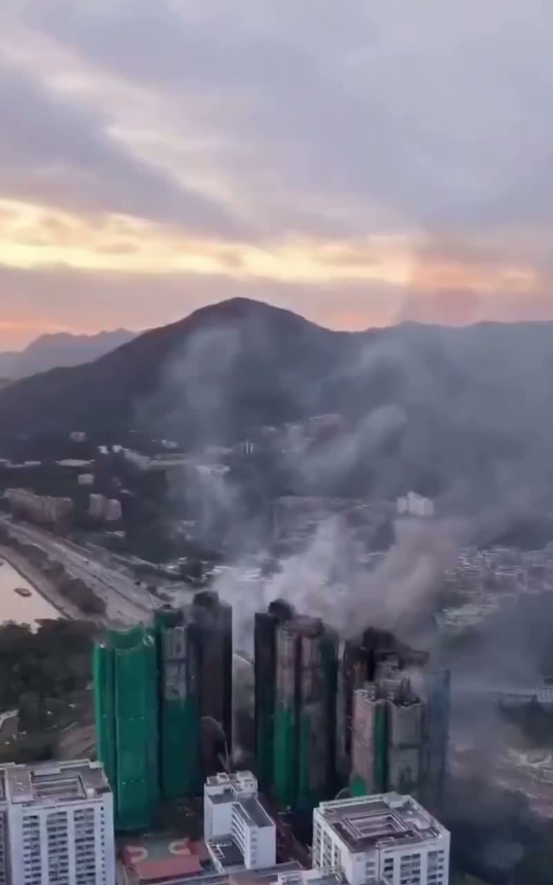 Illustrative photo for: Hong Kong fire death toll rises to 65 in devastating