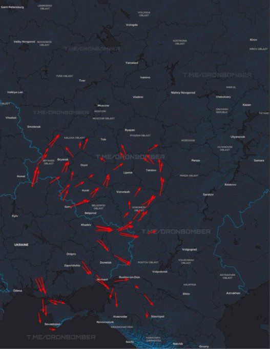 Illustrative photo for: Ukraine drone swarm attack targets Russia overnight