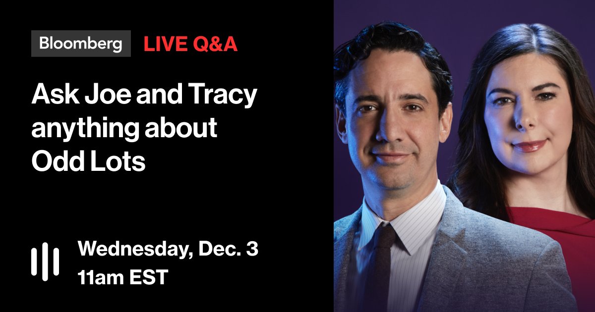 Illustrative photo for: Odd Lots live Q A: Join The Stalwart, Tracy Alloway & Gura