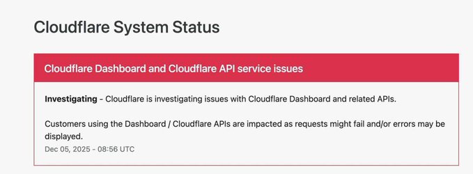 Illustrative photo for: Cloudflare outage disrupts online services across platforms