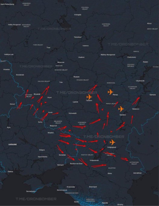 Illustrative photo for: Ukraine drone swarm attack Targets Russian Airports, Causes