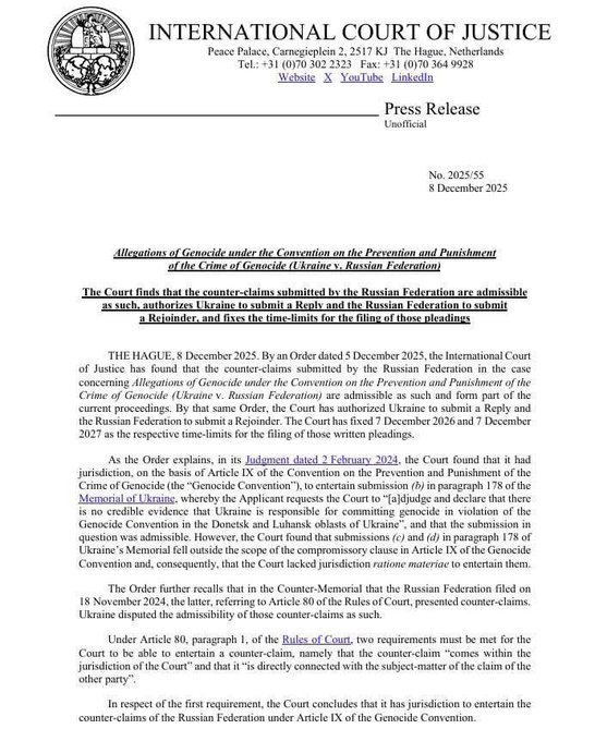 Illustrative photo for: ICJ Accepts Russia’s Counterclaim in Ukraine Genocide Case