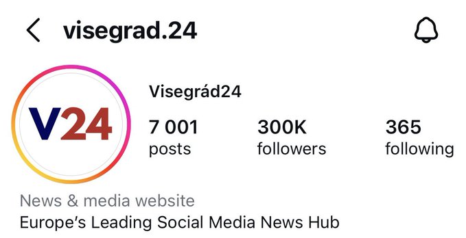 Illustrative photo for: Visegrad24 Instagram followers Surpass 300K in Major