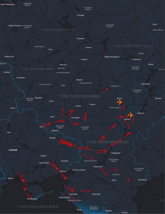 Illustrative photo for: Ukrainian drone targets in Russia: attacks sink submarine,