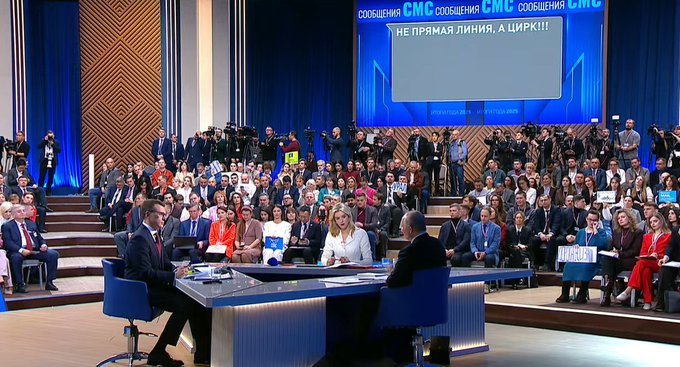 Illustrative photo for: Vladimir Putin Hosts Annual “Direct Line” Broadcast to