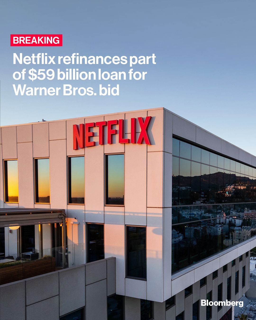 Illustrative photo for: Netflix credit facility refinancing secures $25B to fund