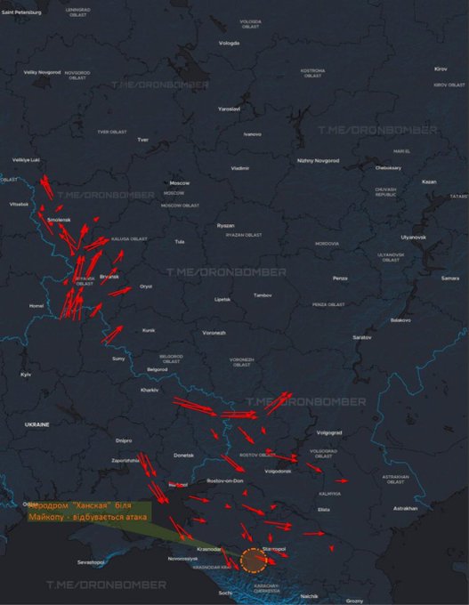Illustrative photo for: Ukraine drone swarm attack Targets Russian Military Bases