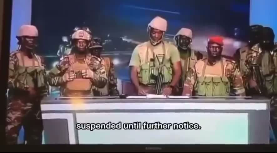 Illustrative photo for: Benin coup attempt: Soldiers storm TV HQ and are arrested