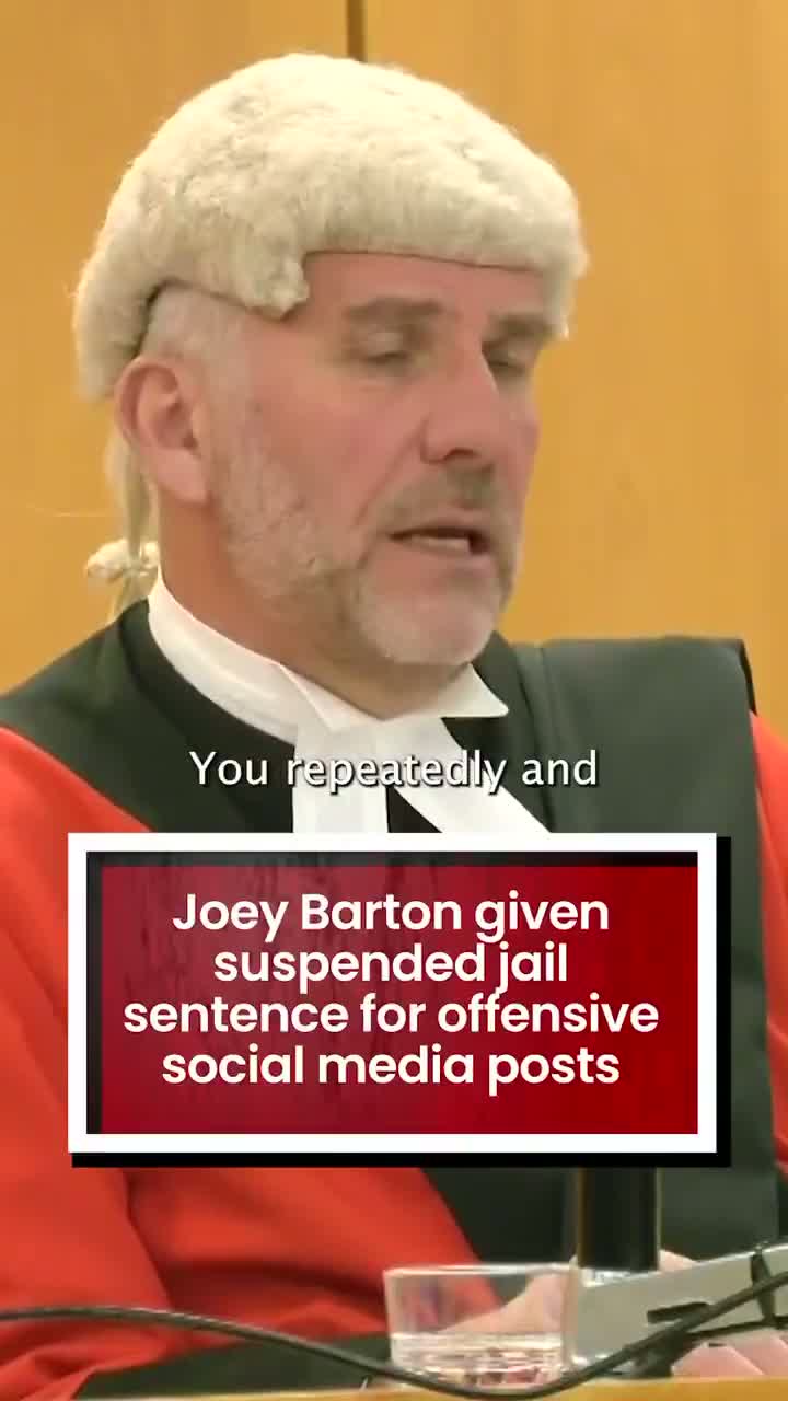 Illustrative photo for: Joey Barton prison sentence: 6-month suspended term for