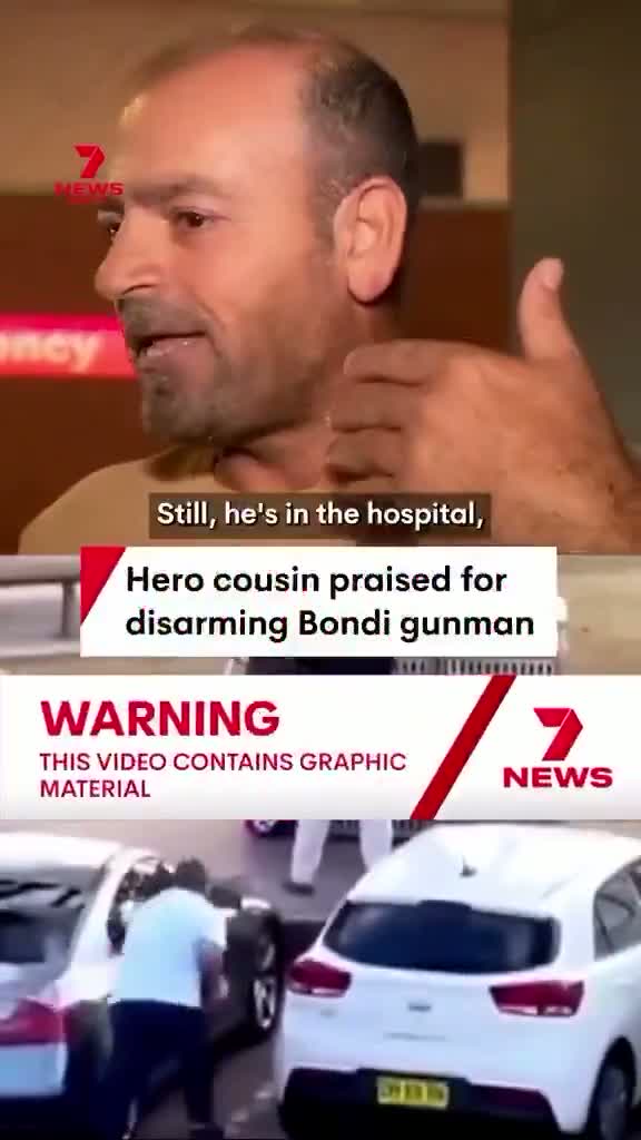 Illustrative photo for: Ahmed hero disarming terrorist earns praise after Bondi