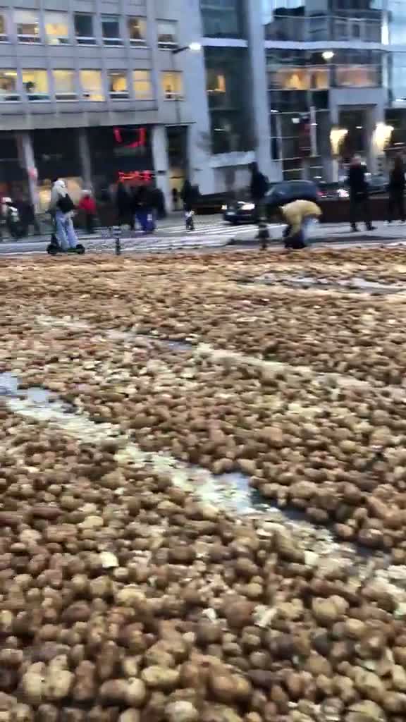 Illustrative photo for: Brussels Potatoes Protest Sparks Streets Covered in Potatoes