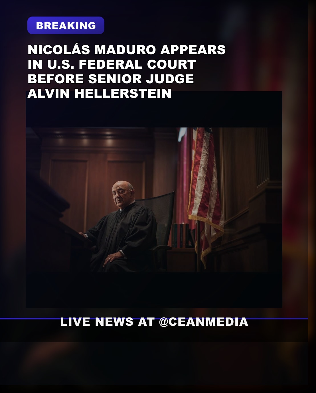 Illustrative photo for: Maduro court appearance: Nicolás Maduro to Face U.S.