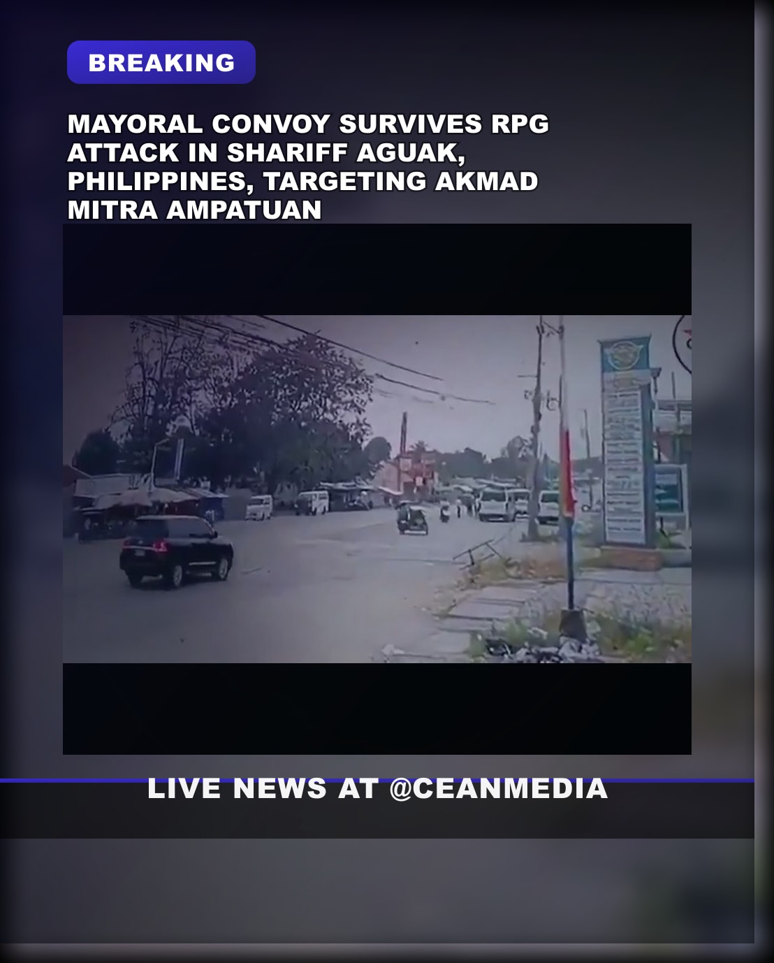 Illustrative photo for: Philippine Town Mayor Survives RPG Attack on Convoy in