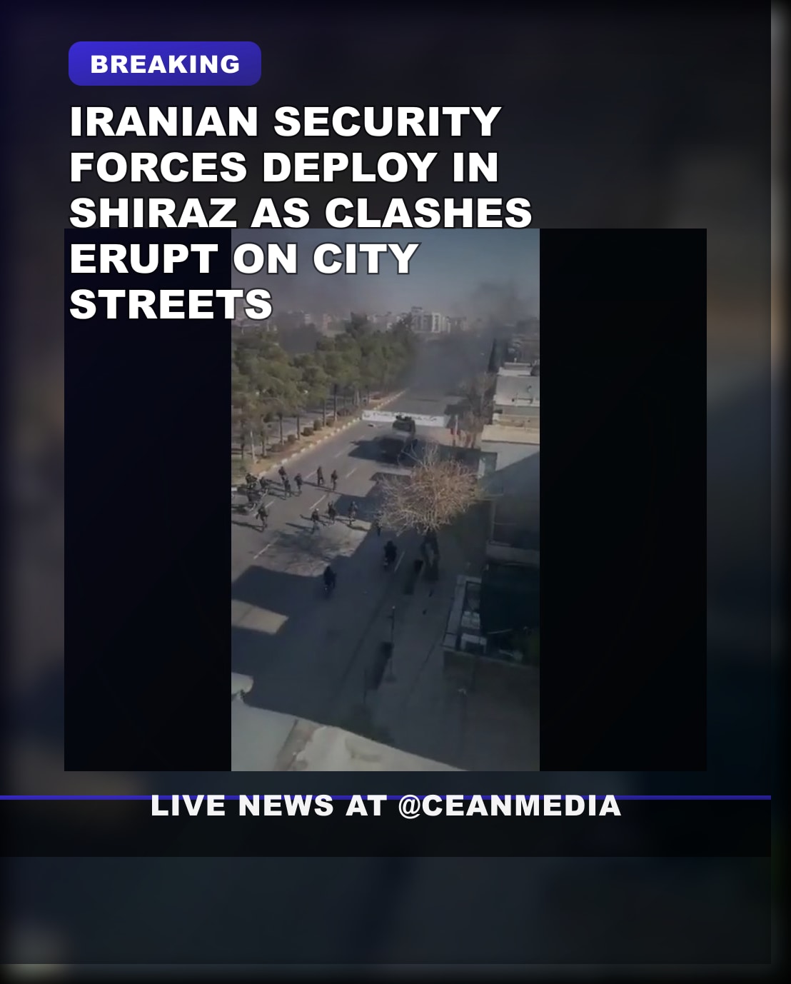 Illustrative photo for: Iran security forces clash during heavy deployment in Shiraz