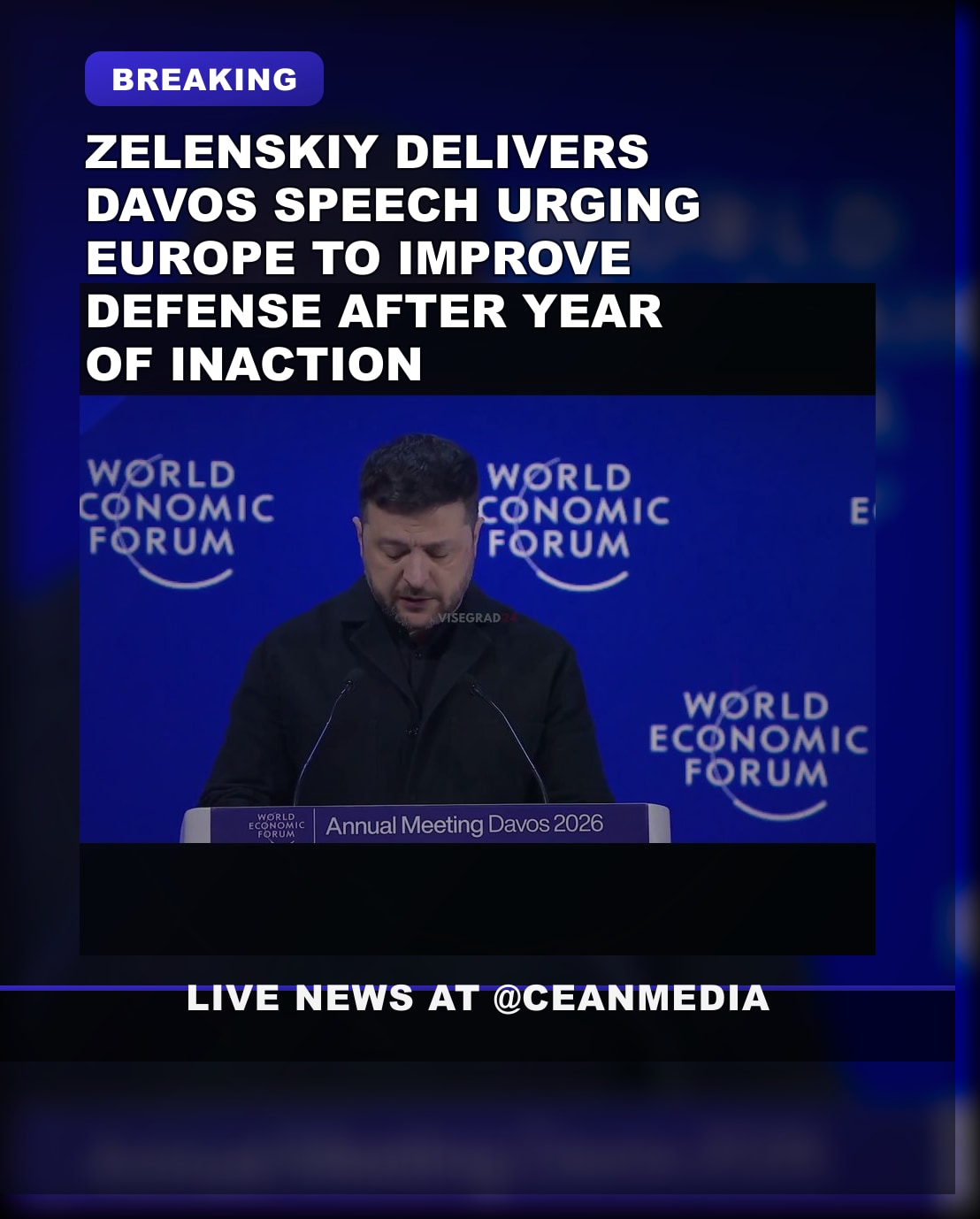 Illustrative photo for: Zelensky Davos speech update: A Year Later, Call for