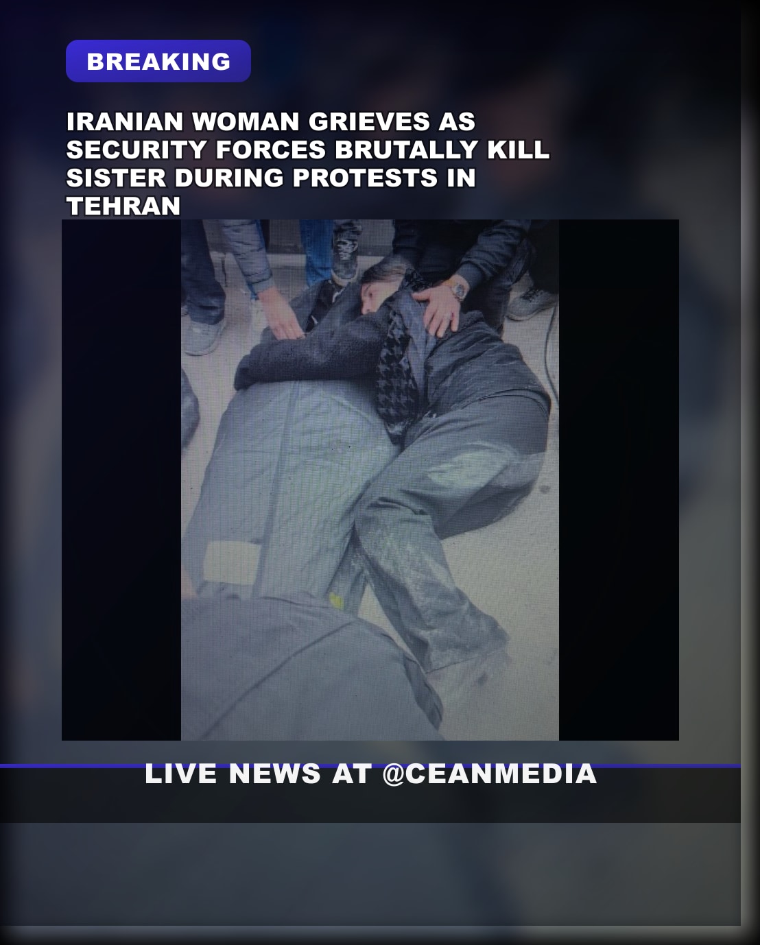 Illustrative photo for: Iranian woman mourning sister killed by security forces
