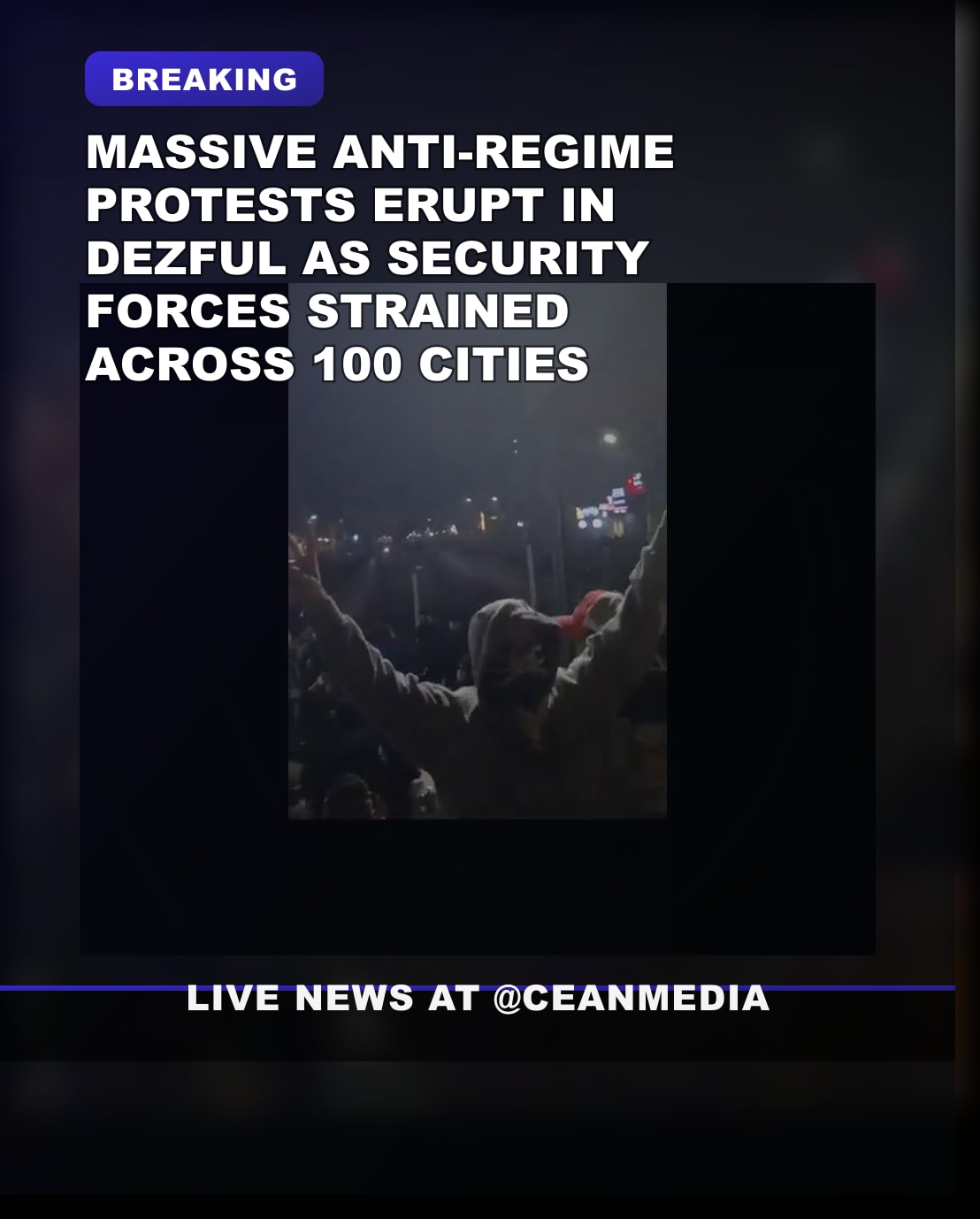 Illustrative photo for: Iran anti regime protests expand to Dezful as security