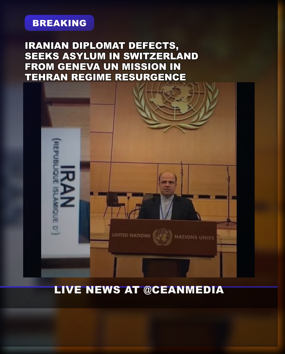 Illustrative photo for: Breaking: Iran diplomat defection as Senior Iranian