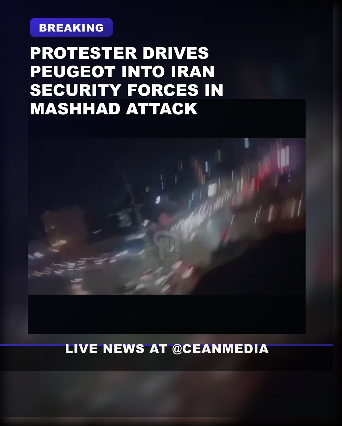 Illustrative photo for: Iran anti regime protest: Protester Rams Security Forces