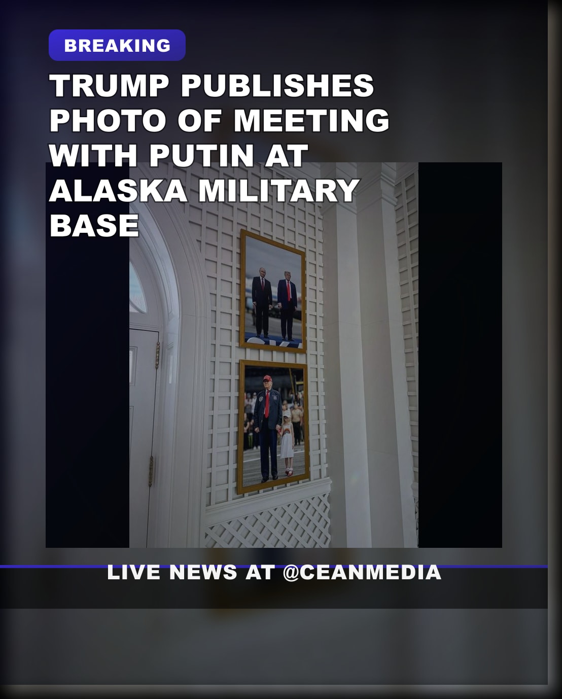 Illustrative photo for: Photo of Trump Putin White House Meeting Revealed in Hallway