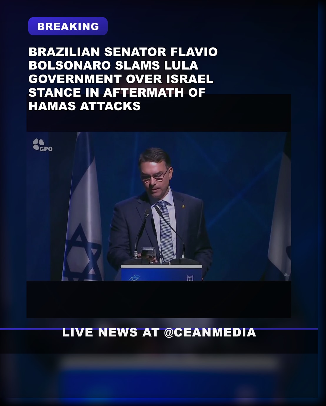 Illustrative photo for: Bolsonaro criticizes Lula government over Israel response