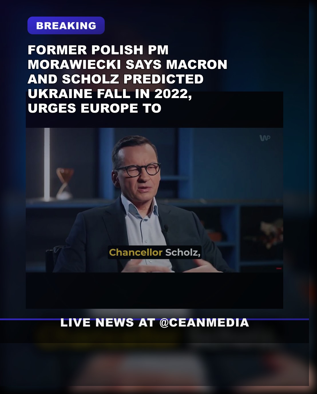 Illustrative photo for: Polish Prime Minister Ukraine fall: Former PM Claims Macron