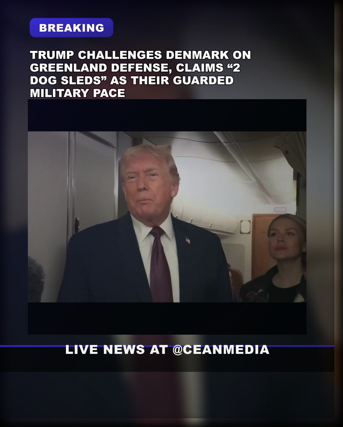 Illustrative photo for: Trump Criticizes Denmark Greenland Military Defense as "Two