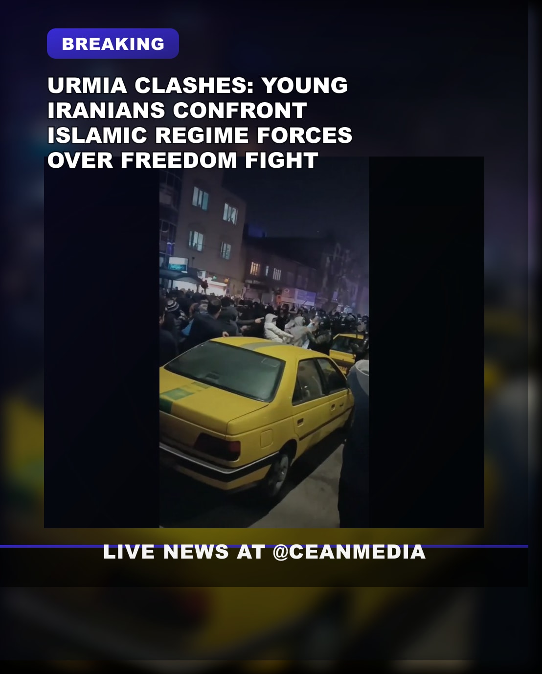 Illustrative photo for: Iranians Clash with Regime in Urmia as Fight for Freedom