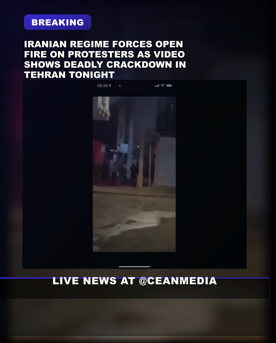 Illustrative photo for: Iran protests live fire as regime forces attack