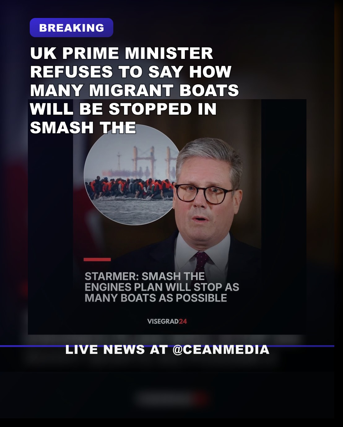 Illustrative photo for: Keir Starmer Avoids Details on Migrant Boat Interception